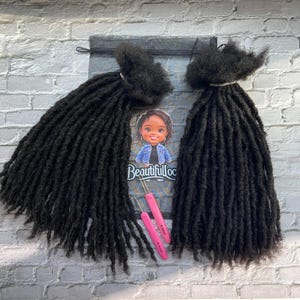 20-130 Strands of 100% Human Hair Loc Extensions with Curly/Closed Tips | Soft, Textured Dreadlock Extensions | 0.4cm,0.5cm,0.6cm