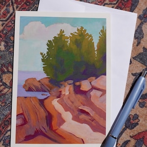 Midcoast Greeting Card Maine Lover Nature Lover Opera d'arte di Jessie Lozanski