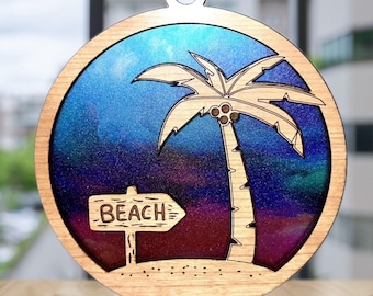 Beach Suncatcher/Charm SVG file for laser