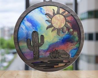 Desert Suncatcher/Charm SVG file for laser