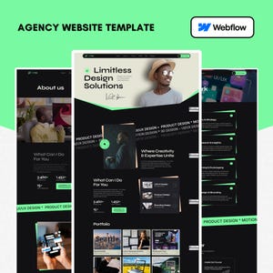 Agency Webflow Template Website Modern Webflow Website Template - Etsy