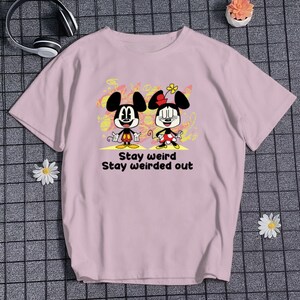 Leuke cartoon muis T-shirt grappig Mickey Minnie shirt Stay Weird Tee Cartoon park shirt 2025 reisshirt zomervakantie shirt cadeau