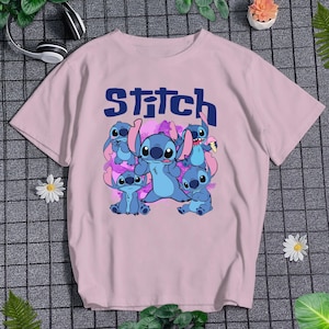 Cute Stitch Cartoon T-shirt Funny Stitch Bootleg Style T-shirt Retro Gangsta Cartoon Park Shirt 2025 Trip Shirt Summer Vacation Shirt Gift
