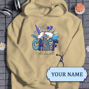 Ratatouille Remy Hoodie Custom Name Chef Hoodie Custom Name Kitchen Hoodie BBQ Party Shirt Outfit For Vacation Shirt Summer Trip Shirt Gift