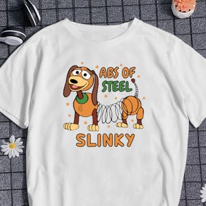 Slinky Dog T-shirt Cartoon Character Shirt Cute Animal Cartoon Shirt Funny Animation Park Shirt Summer Vacation Trip Shirt Gift