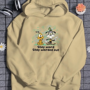 Retro Pluto Hoodie Retro Goofy Hoodie Cute Dog Cartoon Hoodie Stay Weird Shirt Cartoon Park Shirt 2025 Trip Shirt Summer Vacation Shirt Gift