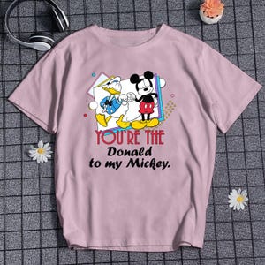 Camiseta clásica de Mickey, linda camiseta de Donald, divertida camiseta de dibujos animados para el parque de dibujos animados, camiseta de vacaciones de verano, camiseta de viaje familiar, regalo de cumpleaños