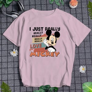 Vintage Mickey T-shirt Mickey I Just Really Love T-shirt Funny Mouse T-shirt Cartoon Park Shirt 2025 Trip Shirt Summer Vacation Shirt Gift