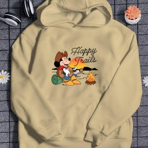 Vintage Mickey Mouse Hoodie Retro Mickey Cowboy Hoodie Western Cowboy Hoodie Funny Summer Shirt Cartoon Park Shirt Vacation Trip Shirt Gift