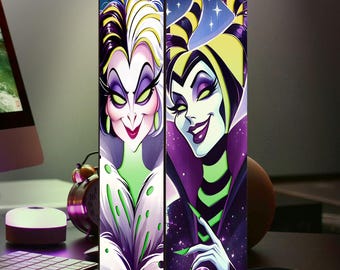 Bad Witches Wooden Box Lamp, Disney Villains 3D Printed LED Lamp, Night Light Decor, Bedside Lamp, Table Lamp, Deco Lamp, Home Decor Gifts