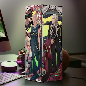 Dragon Queen Bookish Light Box, Fantasy Bookshelf Decor, House of Dragon Night Light, Daenerys Reading Nook Lamp, Fantasy Book Lovers Gifts