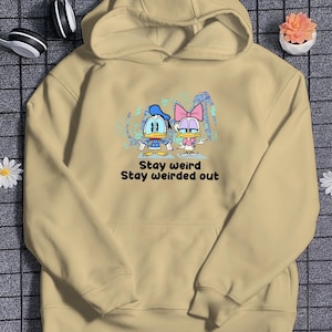 Donald Duck Hoodie Daisy Duck Hoodie Cute Duck Cartoon Hoodie Stay Weird Shirt Outfit For Disney Vacation Trip Disneyland Disney World Gift