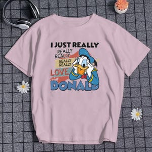 Vintage Donald Duck T-shirt Donald I Just Really Love Shirt Funny Duck Tee Outfit For 2025 Trip Shirt Summer Vacation Shirt Gift