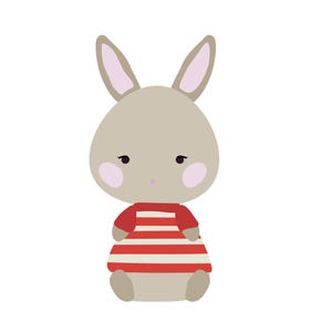 かわいいクリスマスバニー SVG デジタルダウンロード キャンディケイン ホリデー クリカット カード作成 ビニール セーター