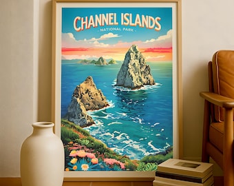 Channel Islands National Park Poster: Vintage Travel Art Print