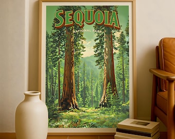 Póster del Parque Nacional Sequoia