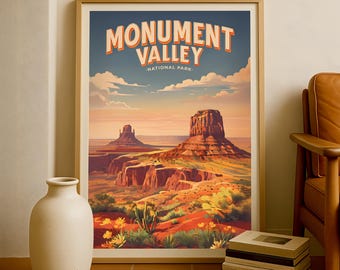 Monument Valley Print | National Park Travel Poster