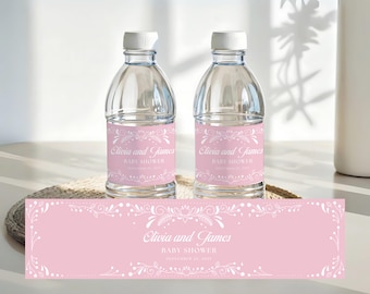 Etiqueta rosa para botella de agua de baby shower Cielito Lindo, calcomanía para botella de agua Cielito Lindo, etiqueta mexicana para botella de agua, calcomanía de Talavera para botella