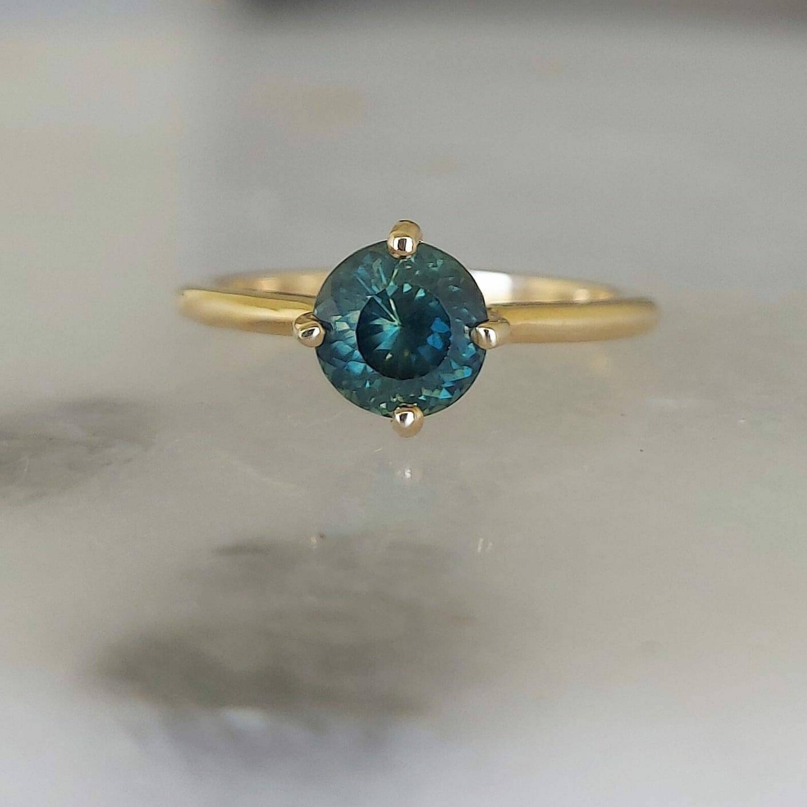 green sapphire ring