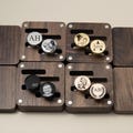 Custom Photo Portrait Cufflinks with woodbox- Engraved Couple Gift