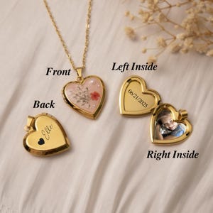 Heart Locket Necklace with Photo, Engraved Locket,Locket Gift For Her-Personalized gift for her, Christmas Gift，