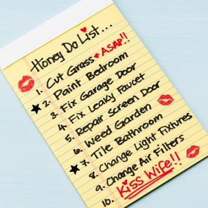 Simple Honey To-do List / Couples Task Checklist / Husband, Partner ...