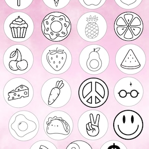 100 coaster punch needle pattern, coaster template, mug rug embroidery, 3.4 inches.  Printable PDF templates.