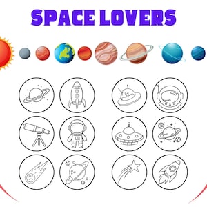 12 Space lovers Punch Needle embroidery patterns/templates for coaster/mug rug 3.4 inches.