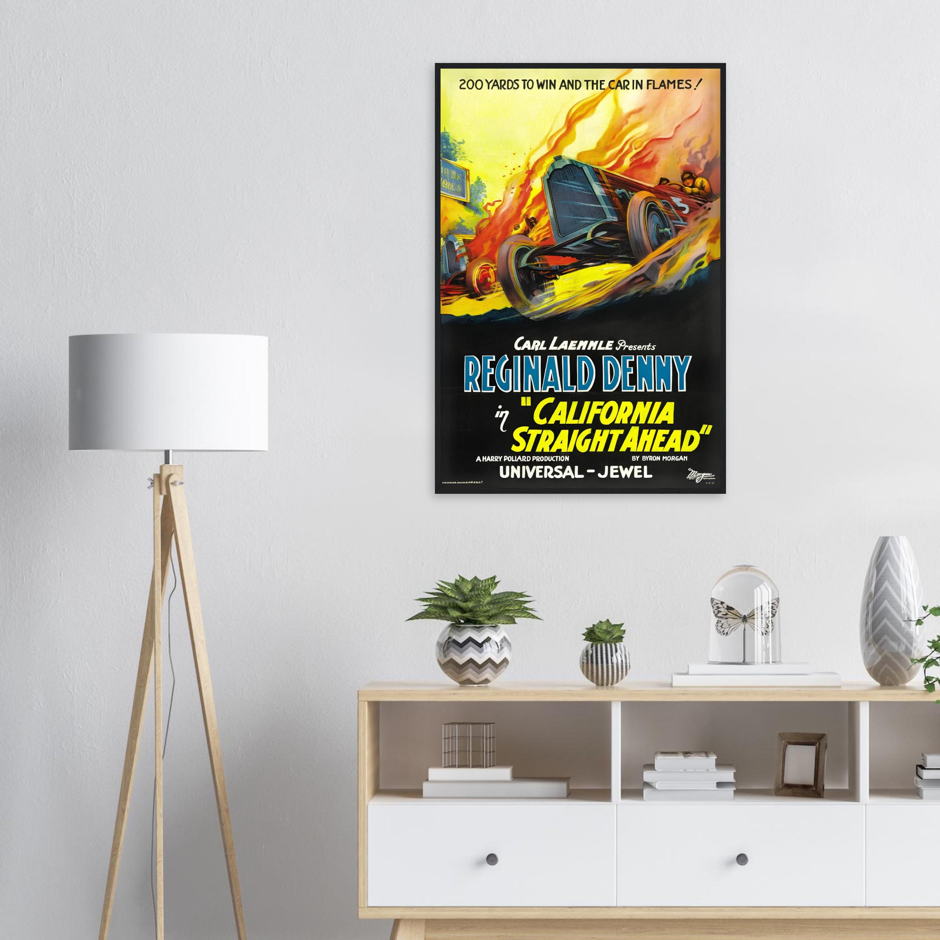 California Straight Ahead Movie Poster | Vintage John Wayne Print