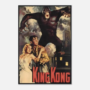 King Kong 1933 Vintage Movie Poster Print – Classic Monster Film Wall Art 2