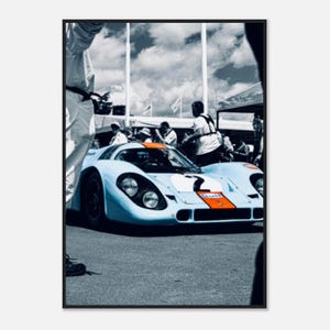 Póster del Porsche 917K / Arte mural de coches de carreras clásicos / Impresión clásica de Le Mans Motorsport