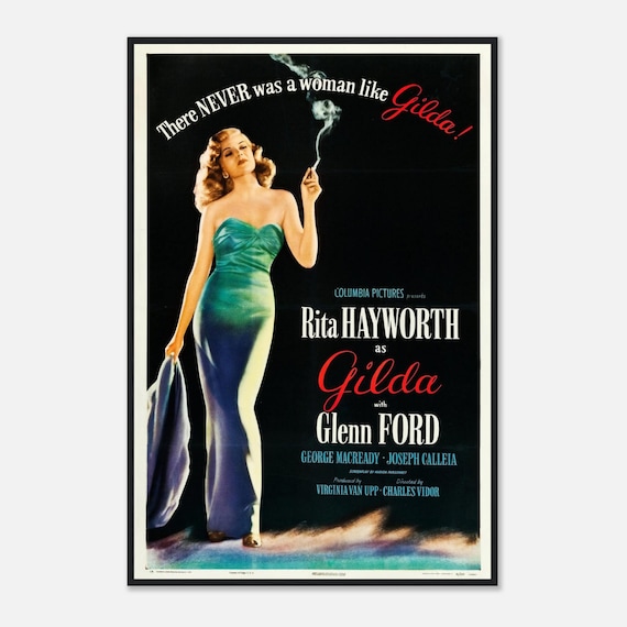 Gilda Poster | 1946 Rita Hayworth Film Noir Print | Vintage