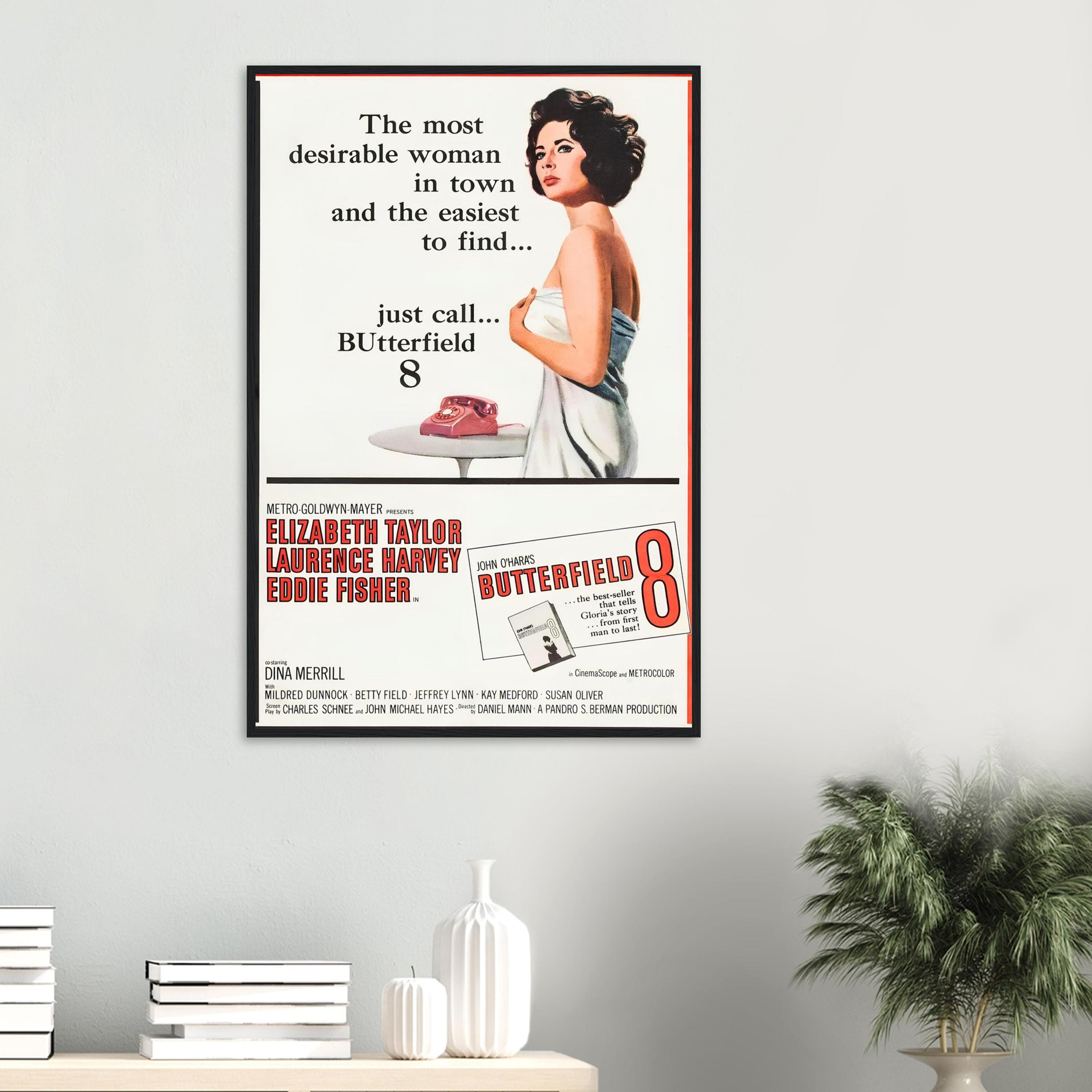Butterfield 8 Movie Poster | Elizabeth Taylor Classic Film Print