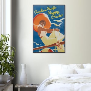 Canada Pacific Cruises Travel Poster | Vintage Ocean Liner Print | Retro Travel Wall Art | Digital Download
