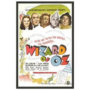 Wizard of Oz Movie Poster – Classic 1939 Film Print – Vintage Hollywood Wall Art
