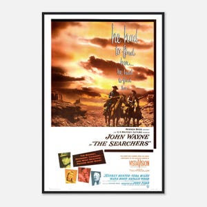 The Searchers Movie Poster – Classic Western Wall Art Print | Digital Download
