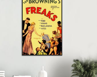 Freaks Movie Poster | 1932 Cult Horror Print | Vintage Circus Film