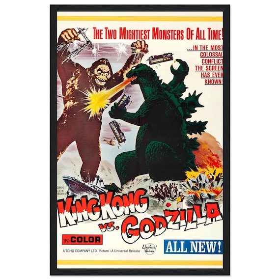 GODZILLA vs KONG パンフレット A4サイズ King Kong Vs Godzilla 1962 Movie Poster US Version | Vintage