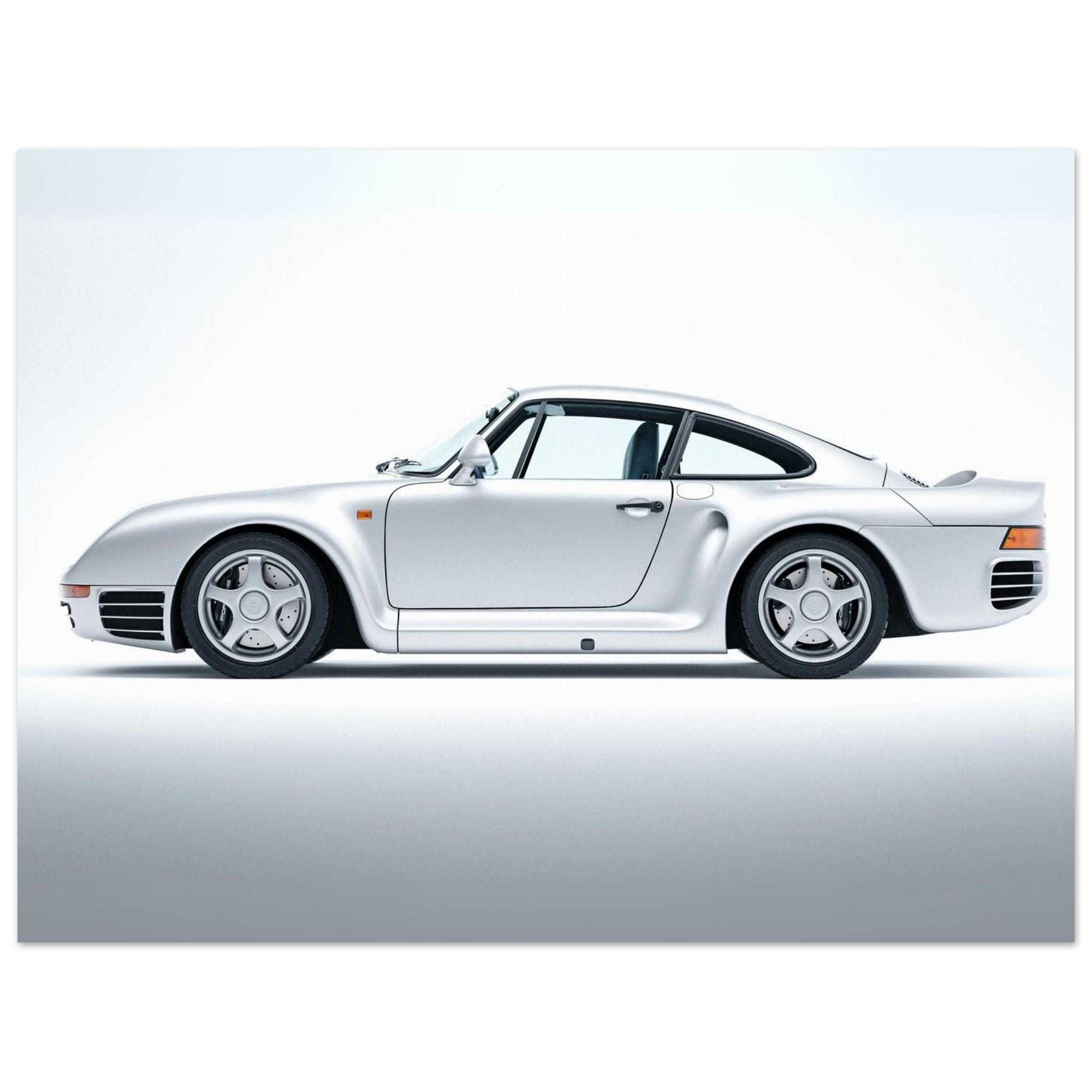 Porsche 959 Poster | Vintage Supercar Wall Art | Classic 80s