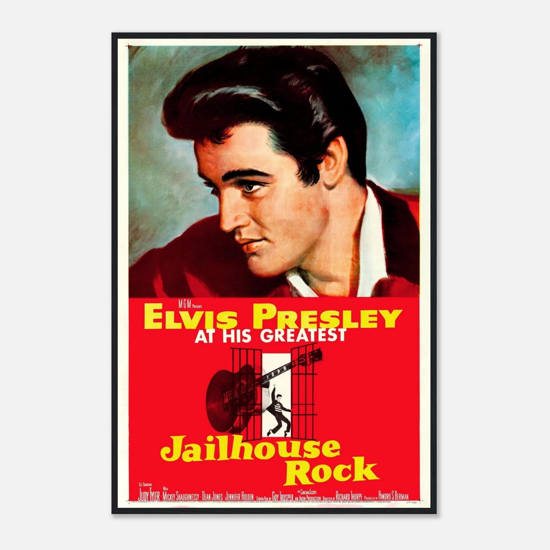 Jailhouse Rock Poster | 1957 Elvis Presley Print | Vintage Rock 'n