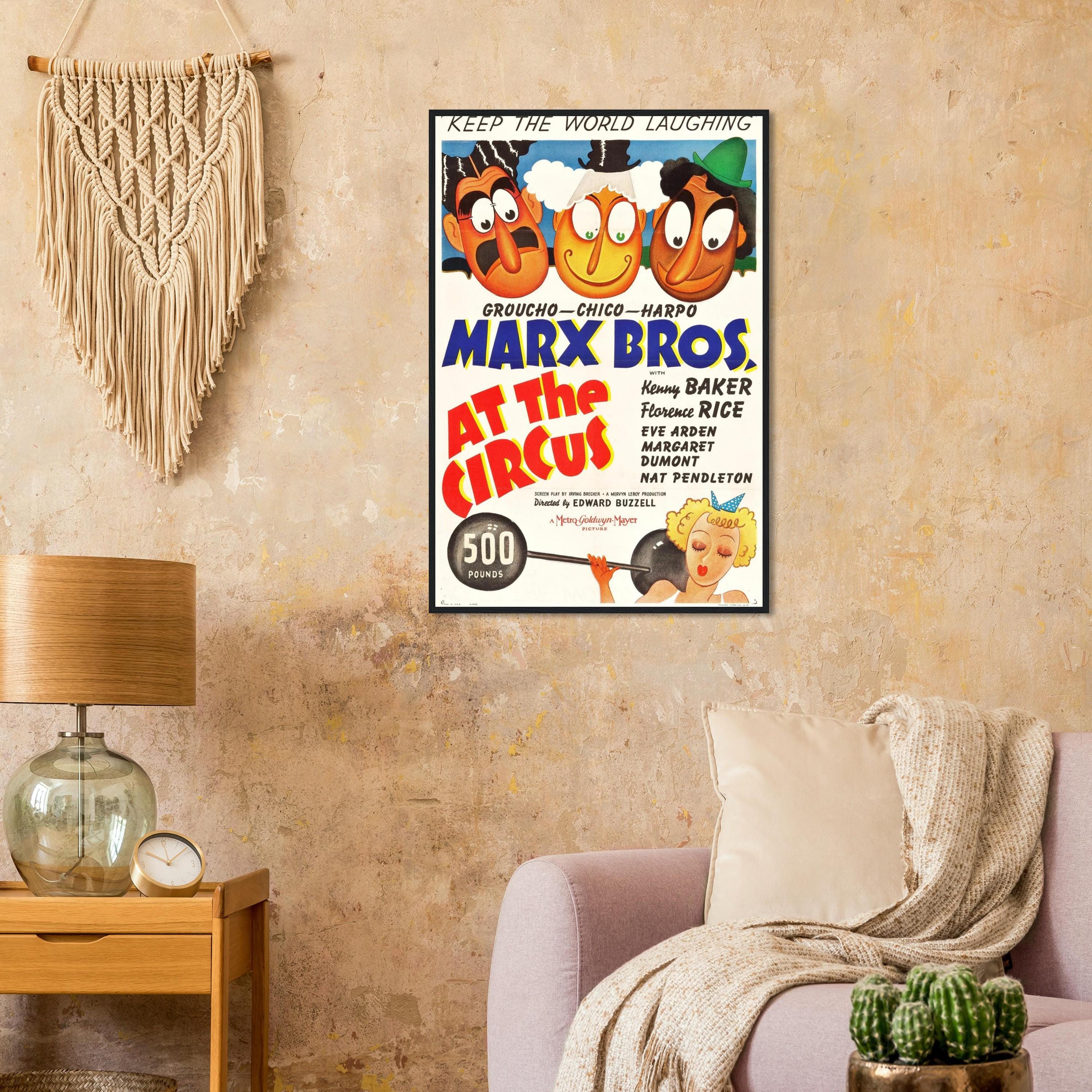 At the Circus Movie Poster – Marx Brothers Vintage Comedy Wall Art