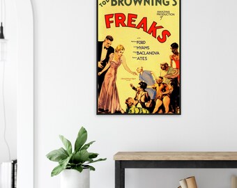 Freaks Movie Poster | 1932 Cult Horror Print | Vintage Circus Film