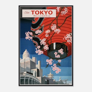 Tokyo Travel Poster – Vintage Japan Wall Art Print | Digital Download