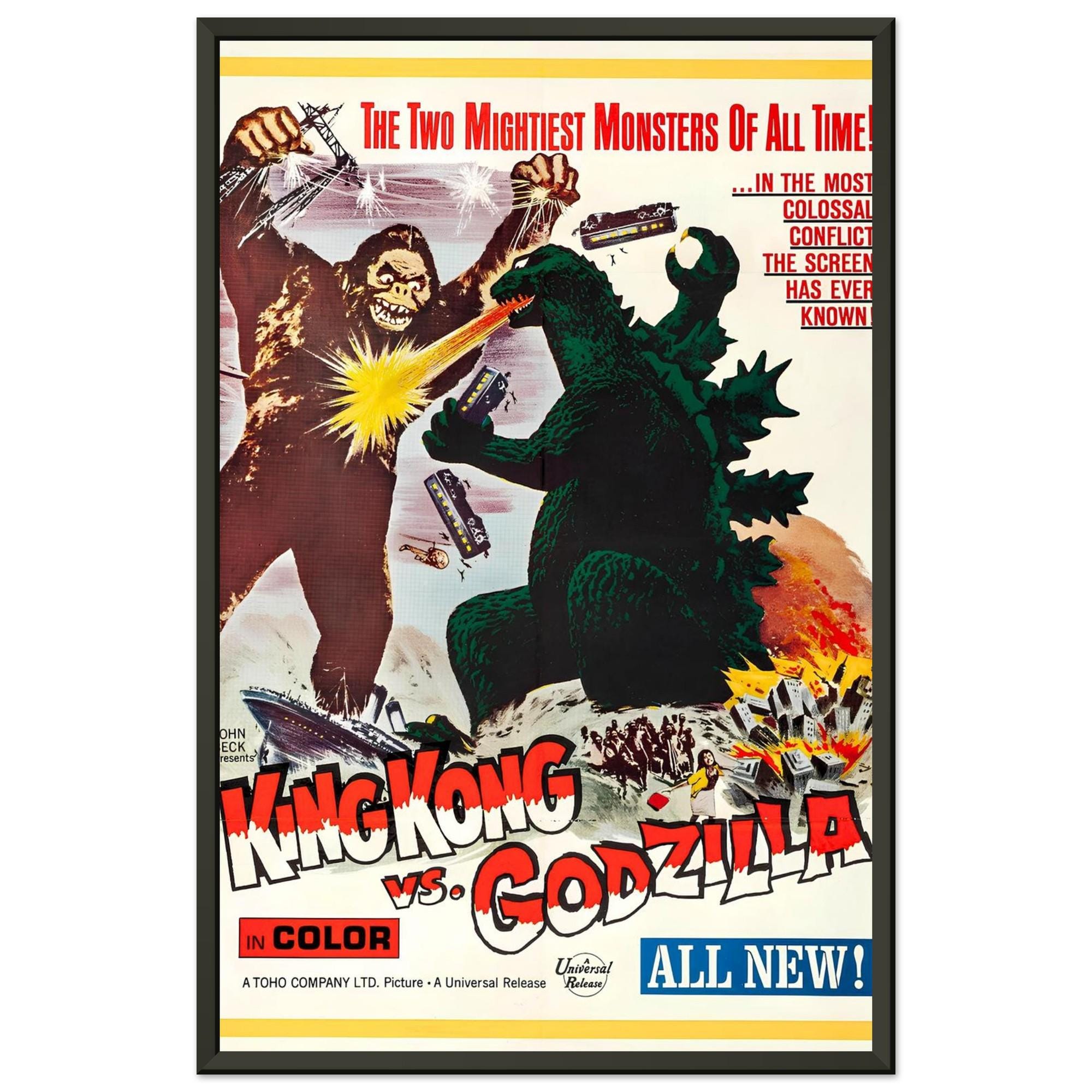 King Kong Vs Godzilla 1962 Movie Poster US Version | Vintage