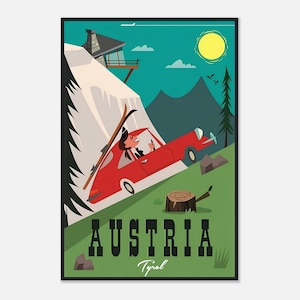 Classic Austria Travel Poster – Vintage European Wall Art Print | Digital Download