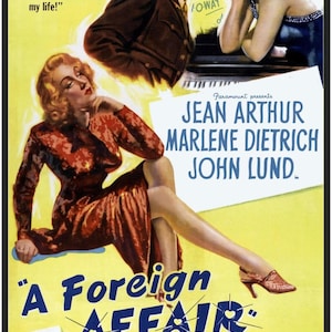 A Foreign Affair 1948 Movie Poster – Marlene Dietrich Vintage Wall Art, Classic Film Print - Digital Download