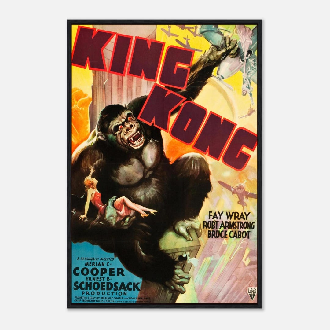キングコング 1933 ポスター | ヴィンテージ モンスター映画プリント