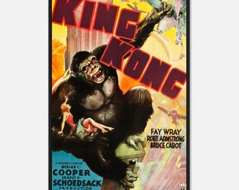 キングコング 1933 ポスター | ヴィンテージ モンスター映画プリント