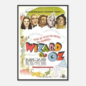 Wizard of Oz Movie Poster – Classic 1939 Film Print – Vintage Hollywood Wall Art - Digital Download