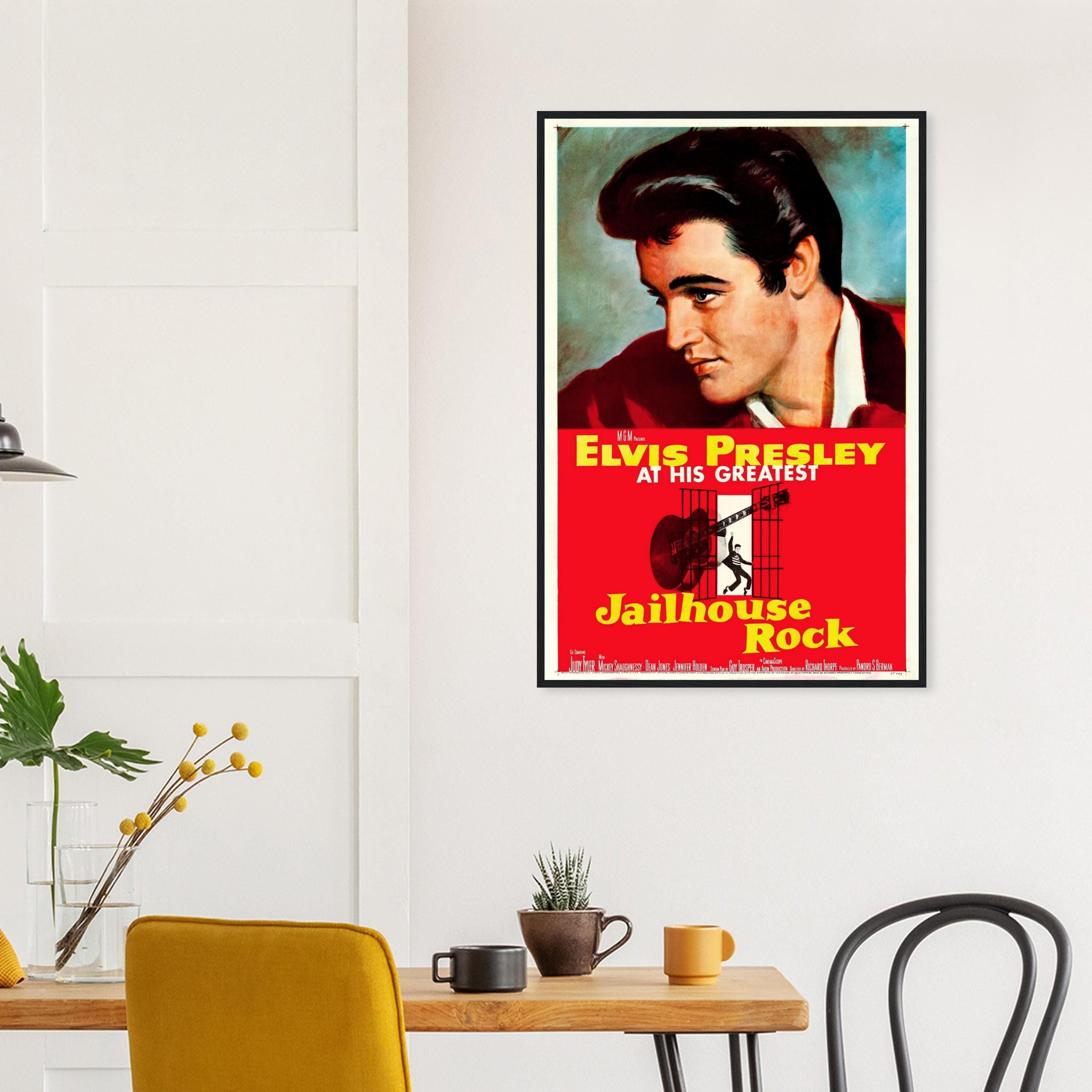 Jailhouse Rock Poster | 1957 Elvis Presley Print | Vintage Rock 'n